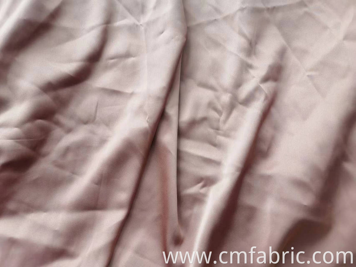 woven polyester spandex dull satin dyed fabric